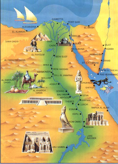 Egypt is overwhelmingly a desert country bisected by the River Nile.